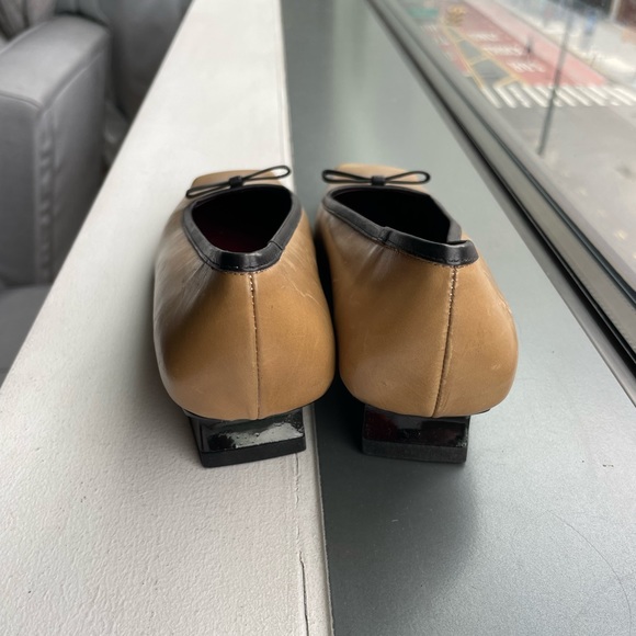 Yoriko Powell Made in Italy Vintage Leather Low Heel square toe Pumps - Picture 8 of 9